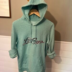 L.L.Bean Sea Green Bean’s Cozy Hoodie Sweatshirt